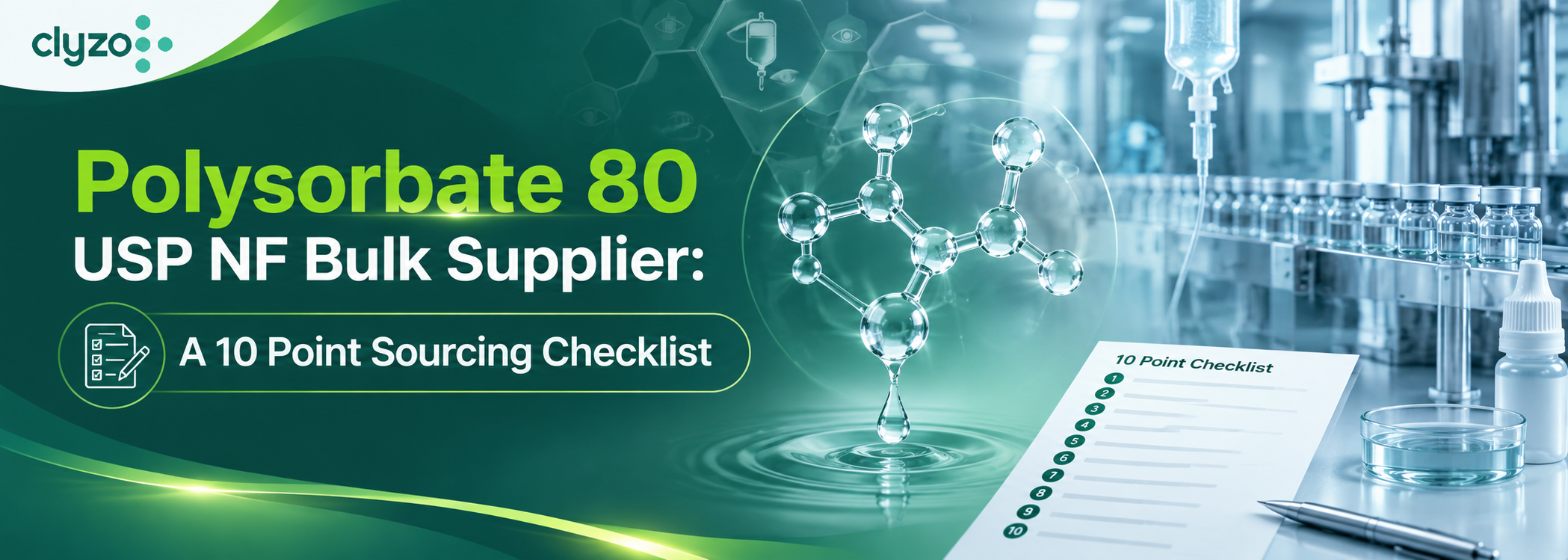 Polysorbate 80 USP NF Bulk Supplier: A 10 Point Sourcing Checklist